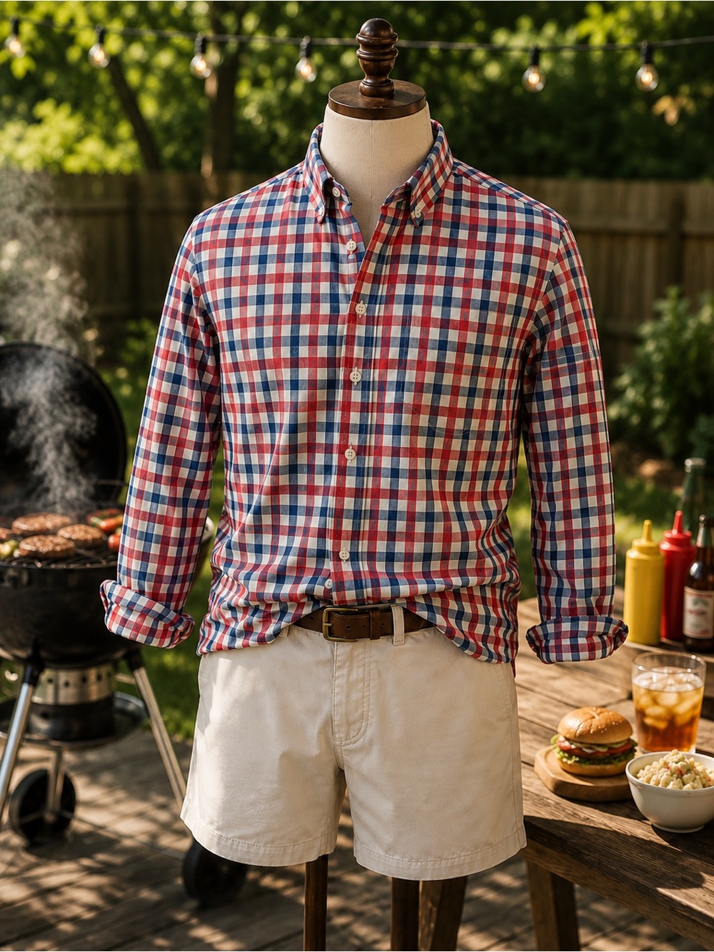 J.Crew Factory Slim Fit Plaid Button Down Shirt Men’s L 100% Cotton Americana - Picture 2 of 13